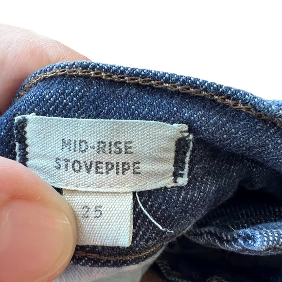 Madewell Mid-Rise Stovepipe Jeans Size 25 - Picture 3 of 6